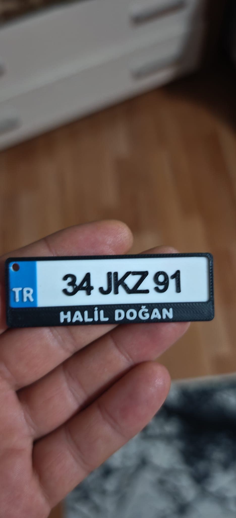 Kişiye Özel Plaka Anahtarlığı ön yüzü